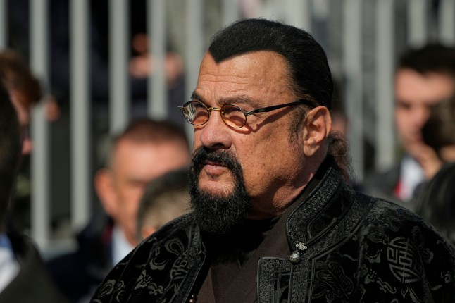 epa12086510 US actor and Special Representative for Russia-US Cultural Links, Cultural and Historical Heritage, Steven Seagal, arrives for the Victory Day military parade in Moscow, Russia, 09 May 2025. Russia marks the 80th anniversary of the victory in World War II over Nazi Germany and its allies. The Soviet Union lost 27 million people in the war. EPA/PAVEL BEDNYAKOV / POOL