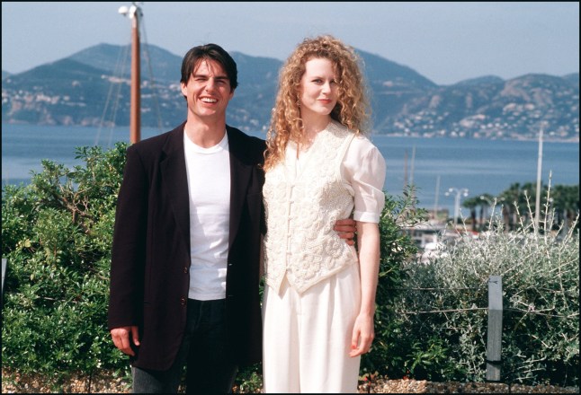FRANCE - MAY 17: 45th Cannes Film festival in Cannes, France on May 17, 1992-Tom Cruise and Nicole Kidman. (Photo by Pool BENAINOUS/DUCLOS/Gamma-Rapho via Getty Images)