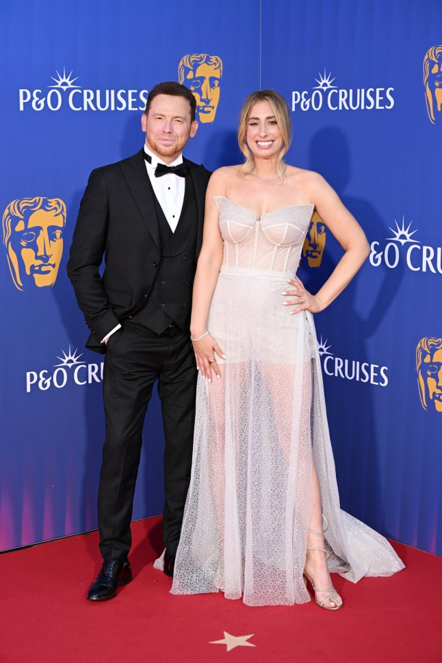LONDON, ENGLAND - MAY 11: Joe Swash and Stacey Solomon attend the 2025 BAFTA Television Awards with P&O Cruises at The Royal Festival Hall on May 11, 2025 in London, England. (Photo by Jeff Spicer/BAFTA/Getty Images for BAFTA)