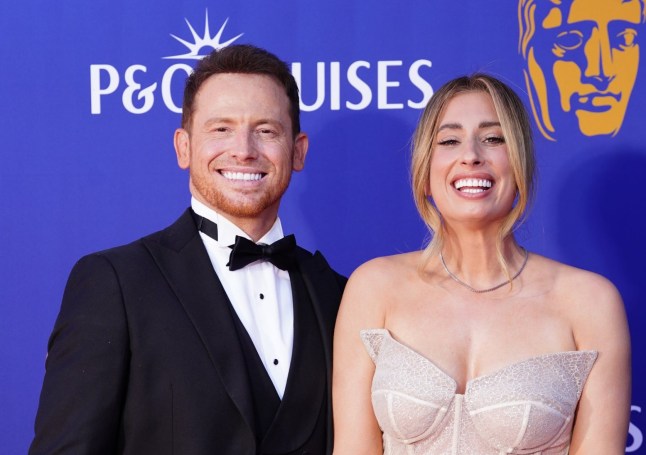 Joe Swash and Stacey Solomon attending the 2025 BAFTA Television Awards